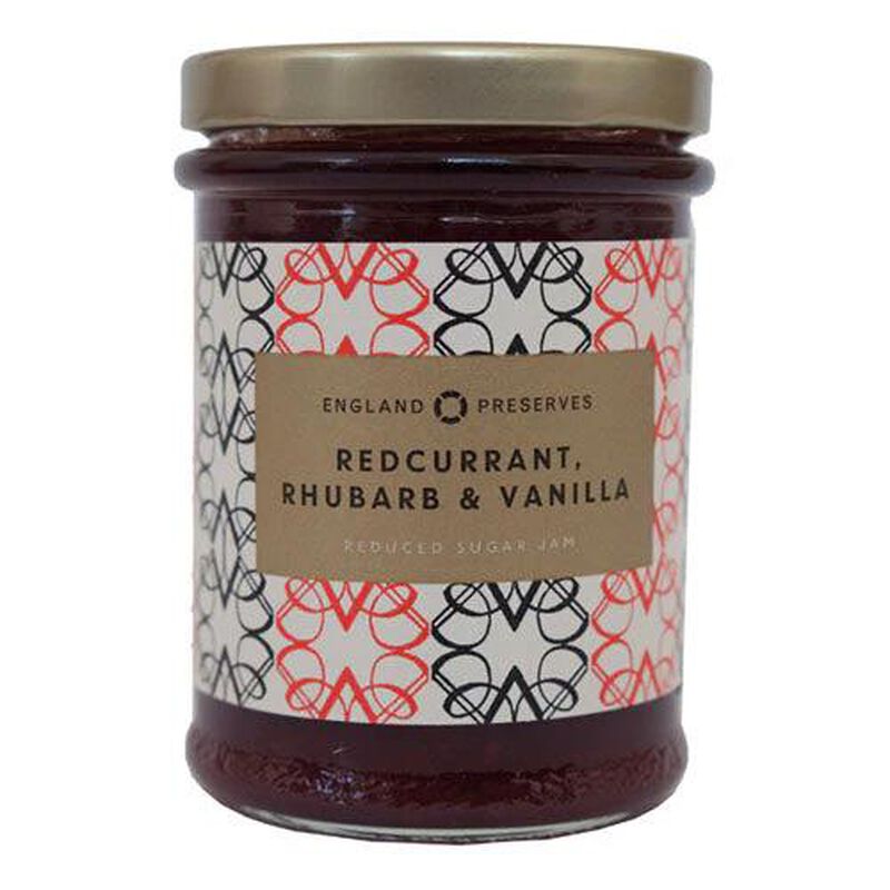 England Preserves Rhubarb, Redcurrant & Vanilla 225g image number 0
