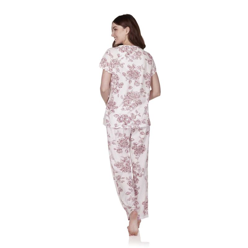 La Marquise Vintage Bouquet Short Sleeve Pyjama Set image number 1