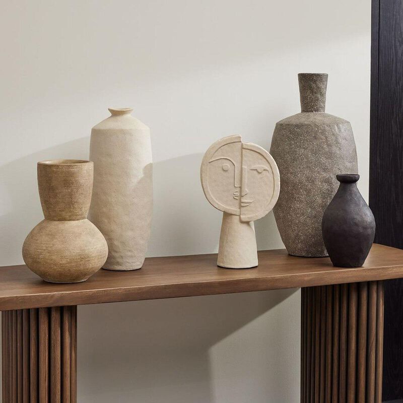 West Elm Shape Studies Vases Vase Ceramic Sand Totem image number 2