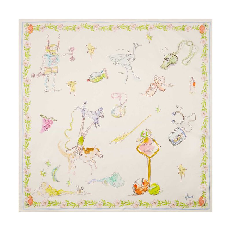 ALÉMAIS Court Silk Scarf image number 0