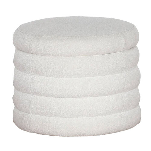 Boucle Roundie Storage Ottoman