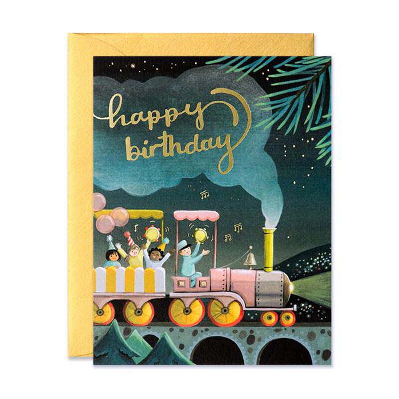 Train Birthday Foil Card image number 1