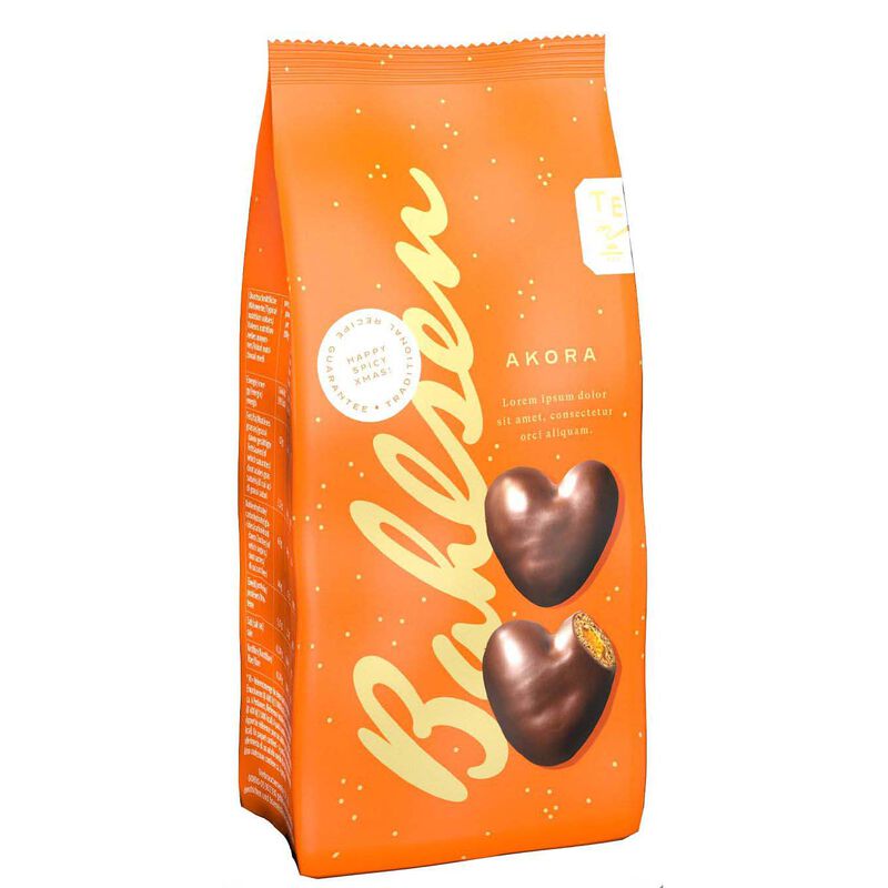 Bahlsen Akora Gingerbread Hearts Dark Chocolate Bag 150g image number 0