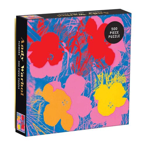 Galison Andy Warhol Flowers 500 Piece Puzzle