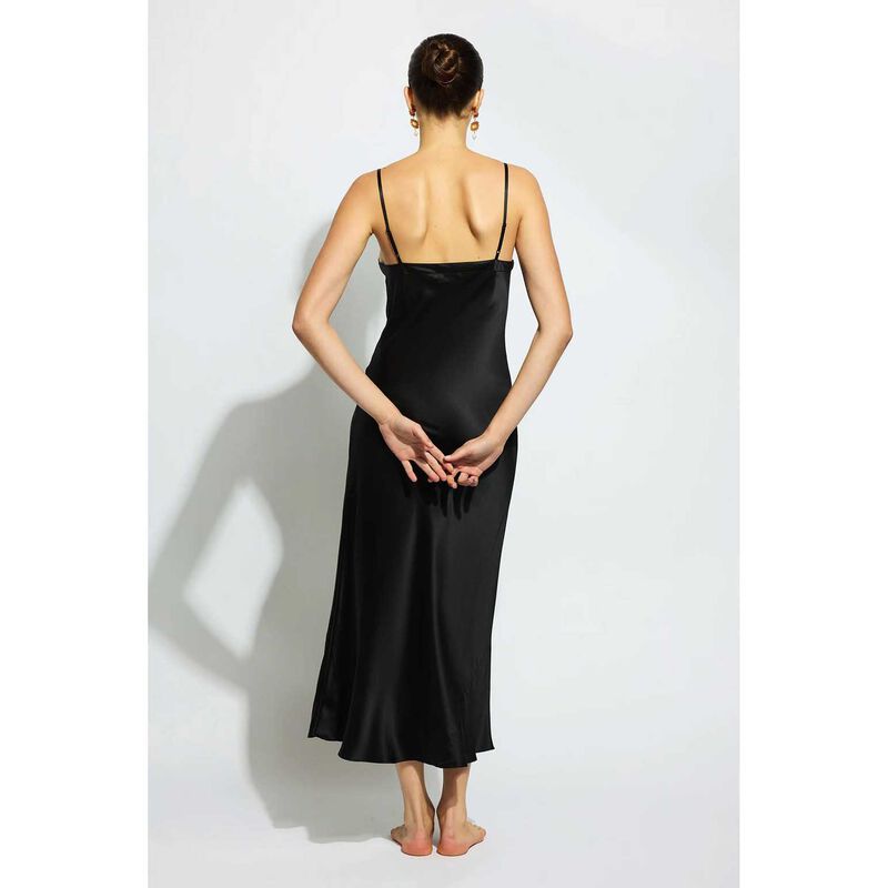 Ginia Silk Long Nite V Neck image number 1