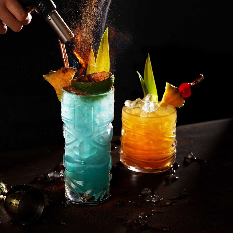 Viski Pacific Crystal Tiki Glasses By Viski® Set Of 2 image number 1