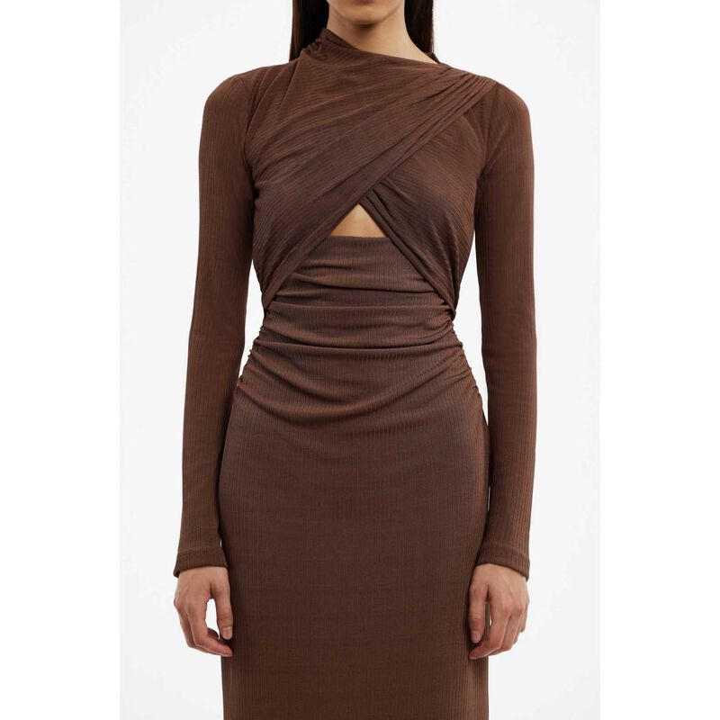SIGNIFICANT OTHER Gabriana Long Sleeve Midi Dress image number 2