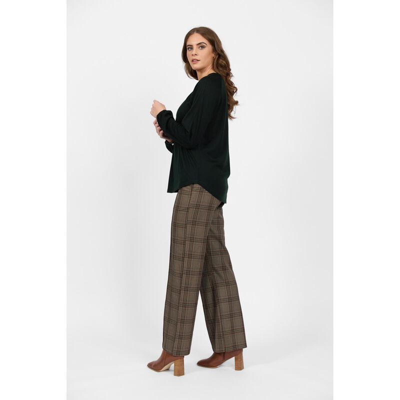 Vassalli 100% Merino Round Neck Top With Front Keyhole image number 2