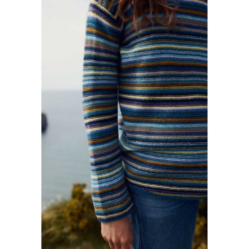 Seasalt Cornwall Fruity Jumper II Ripple Marks Teal Multi image number 2
