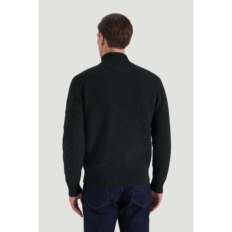 M.J. Bale Bull Cable Half Zip Knit image number 5