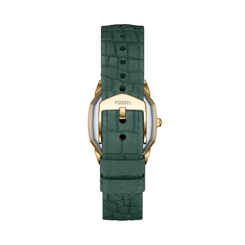 Fossil Harlow Three-Hand Green Croco Leather Watch image number 1