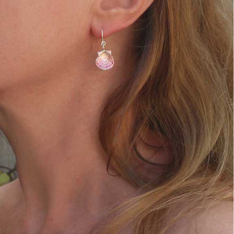 Lilygriffin Jewellery Handpainted Fanshell Earrings image number 3