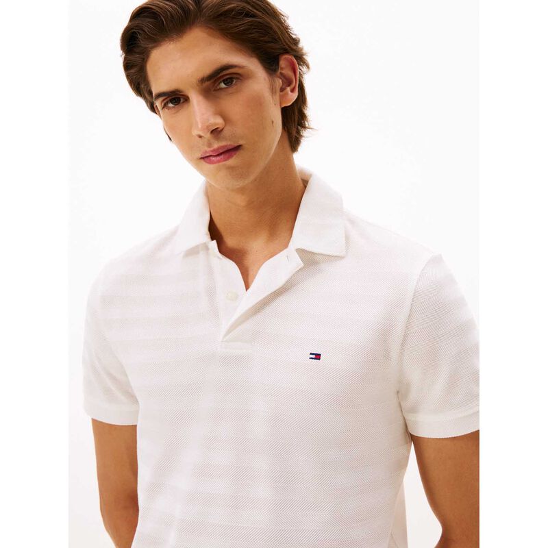 Tommy Hilfiger Herringbone Jacquard Polo Shirt image number 2