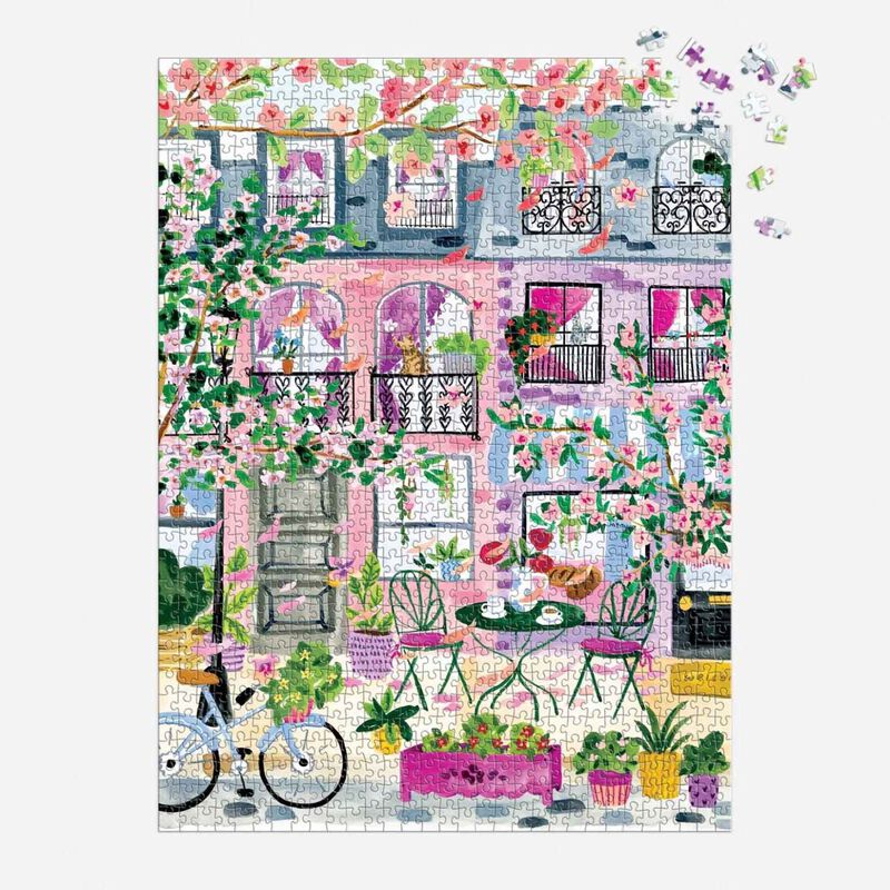 Galison Sabina Fenn Cherry Lane Blossoms 1000 Piece Puzzle image number 1
