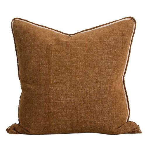 Baya Sutton Cushion With Feather Inner 55x55cm - Praline