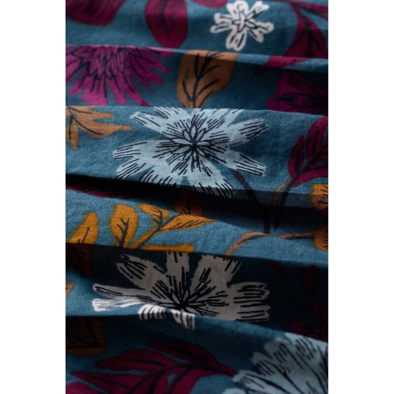 Seasalt Cornwall Thornapple Shirt Woodblock Bloom Dusky Jade image number 2