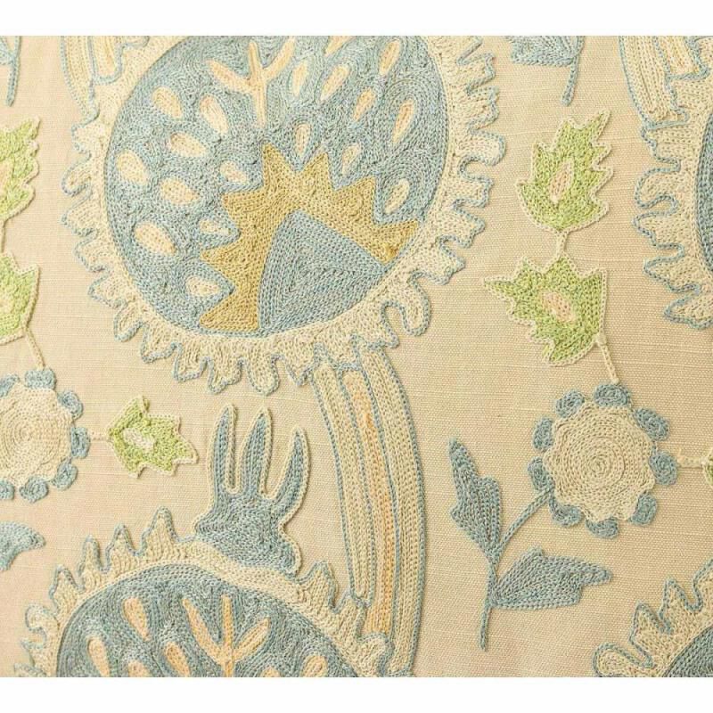 Pottery Barn Aisha Emb Lumbar Cushion Cover 51cm Chambray image number 1