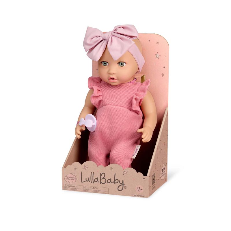 Lullababy  14" Baby Doll With Romper image number 3