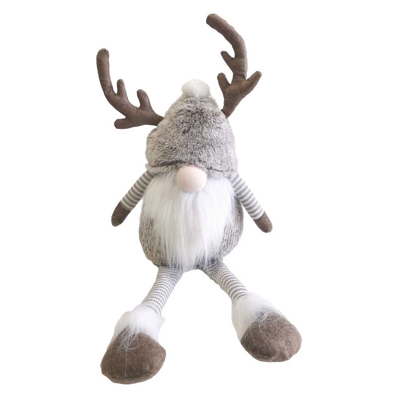 Gnome Knitted Legs And Reindeer Antlers image number 0