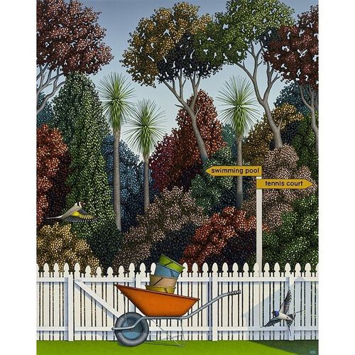 Hamish Allan Lazy Bones & The Pleasure Garden Matted Print