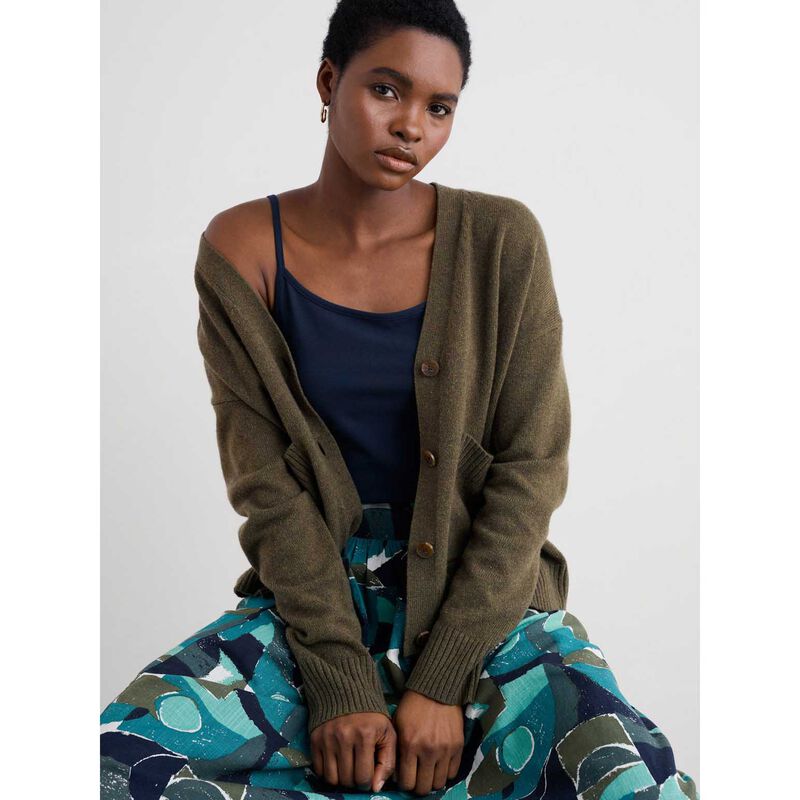 Seasalt Cornwall Senara Cardigan Rich Olive image number 2