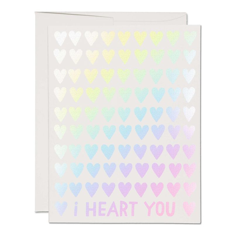 Red Cap Lots of Hearts Foil Card image number 0