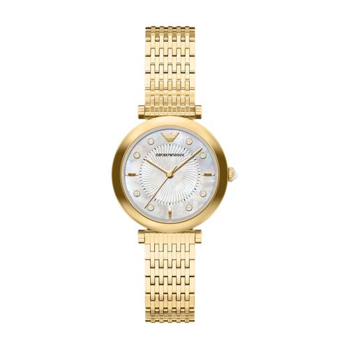 Emporio Armani Archelia Three-Hand Gold-Tone Stainless Steel Watch