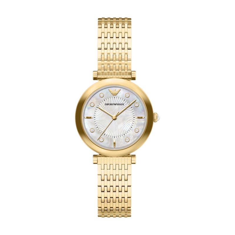 Emporio Armani Archelia Three-Hand Gold-Tone Stainless Steel Watch image number 0