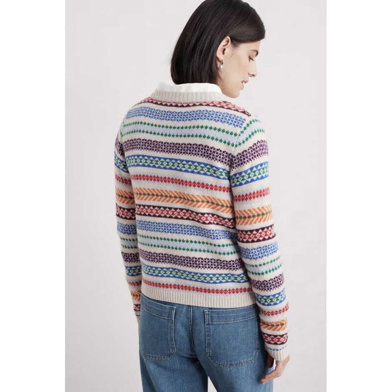 Seasalt Cornwall Percella Cove Cardigan Knit Abstraction Multi image number 1