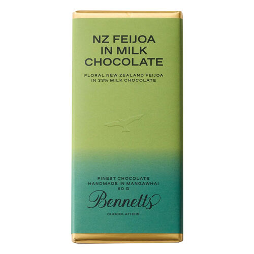 Bennetts of Mangawhai Feijoa Milk Chocolate Bar 60g