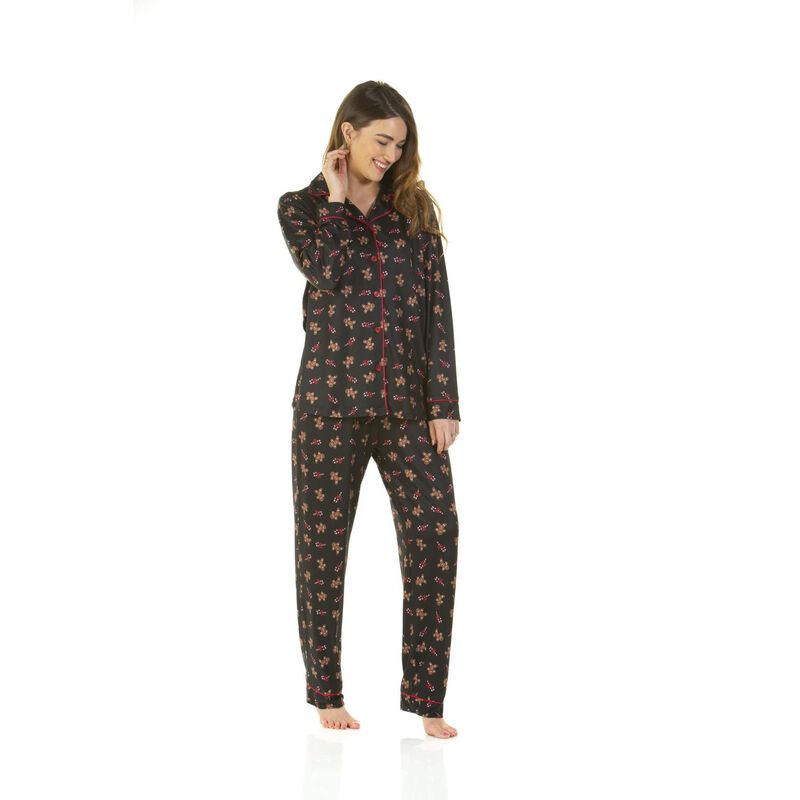La Marquise LS Brushed Jersey Button Through Pyjama image number 2