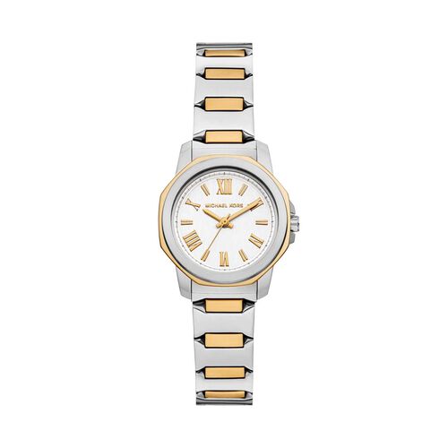 Michael Kors Prescott Three-Hand Two-Tone Stainless Steel Watch