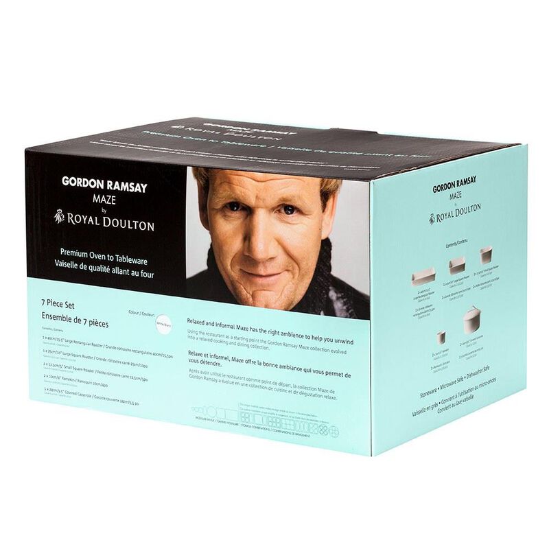 Royal Doulton Gordon Ramsay Maze White 7 Piece Set image number 1