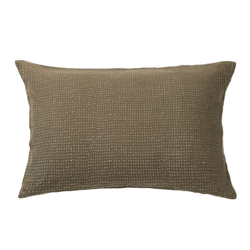 Citt&agrave; Inku Organic Cotton Linen Pillowcase Pr Olive 76x50cm image number 0