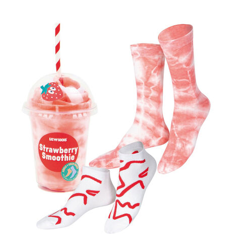 Eat My Socks Smoothie Strawberry Socks 2 Pairs