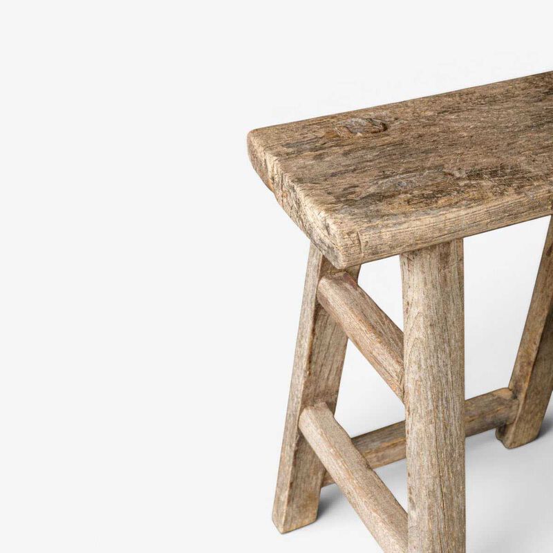 French Country Foundry Wooden Stool B image number 1