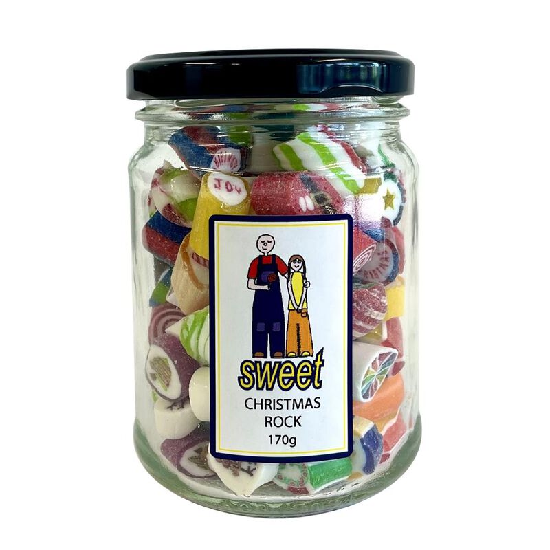 Sweet Christmas Rock Selection Jar 170g image number 0