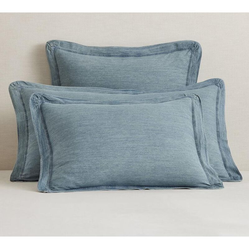Pottery Barn Soft Washed Denim Shams Standard image number 2