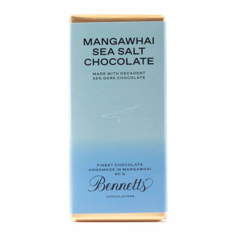Bennetts of Mangawhai Sea Salt Dark Chocolate Bar 60g image number 0