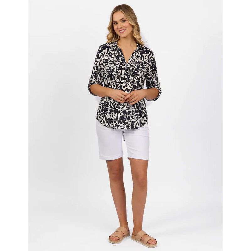 Vassalli Open Placket Shirt With Tab Sleeve image number 7