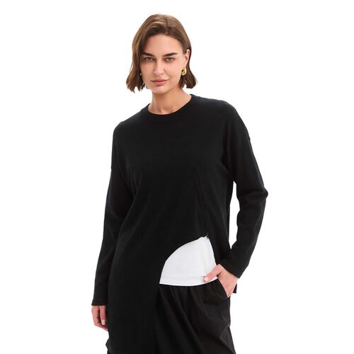 TIRELLI Asymmetric Zip Detail Knit