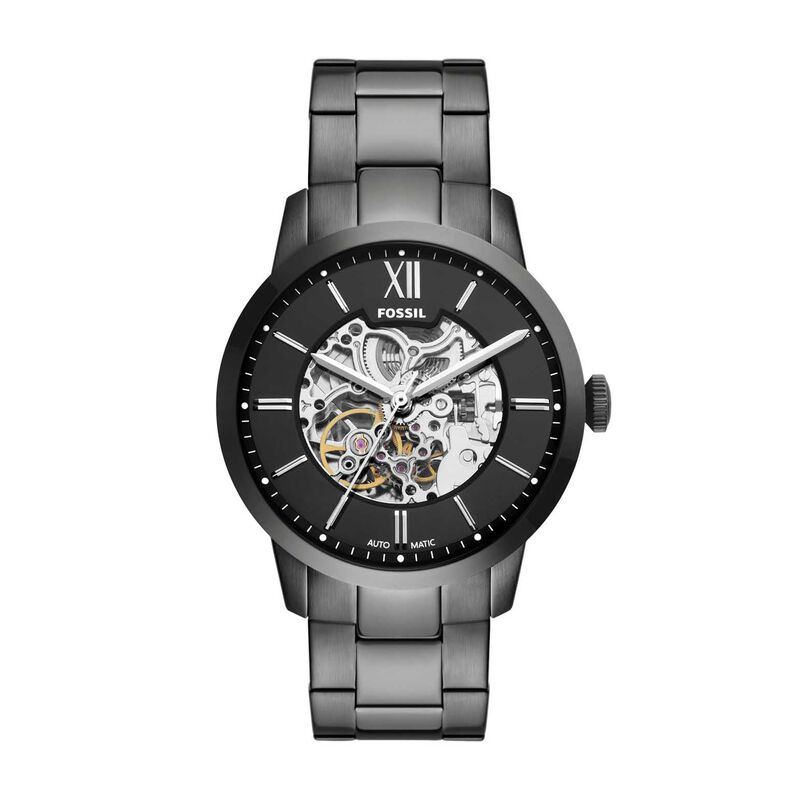 Fossil Townsman 44mm Automatic Smoke Stainless Steel Watch image number 0