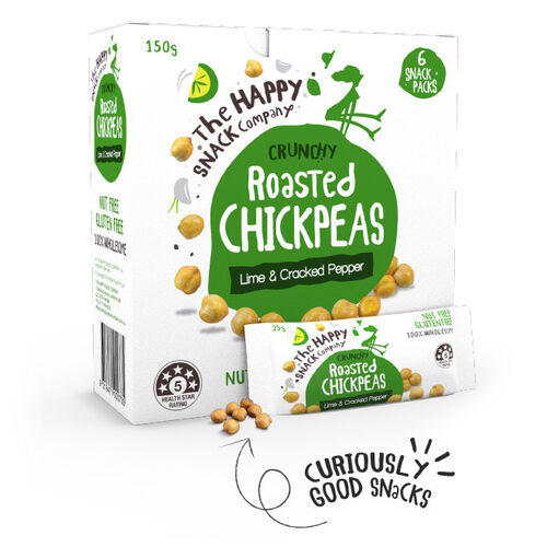 Happy Snacks Chickpeas Lime & Cracked Pepper 6x25g