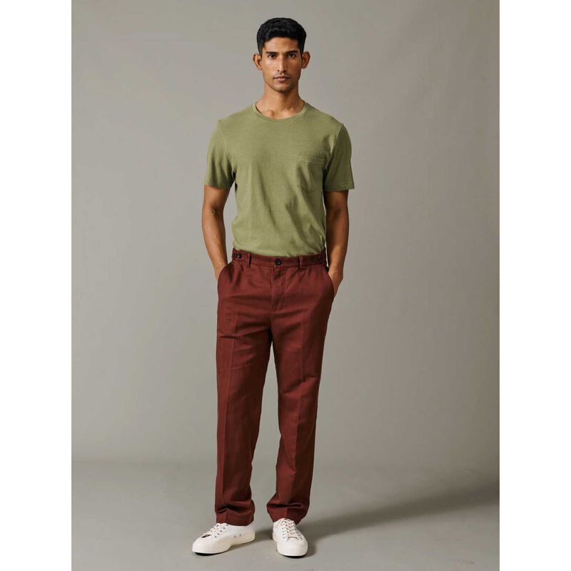 Aubin Aldam Cotton/Linen Tee image number 3