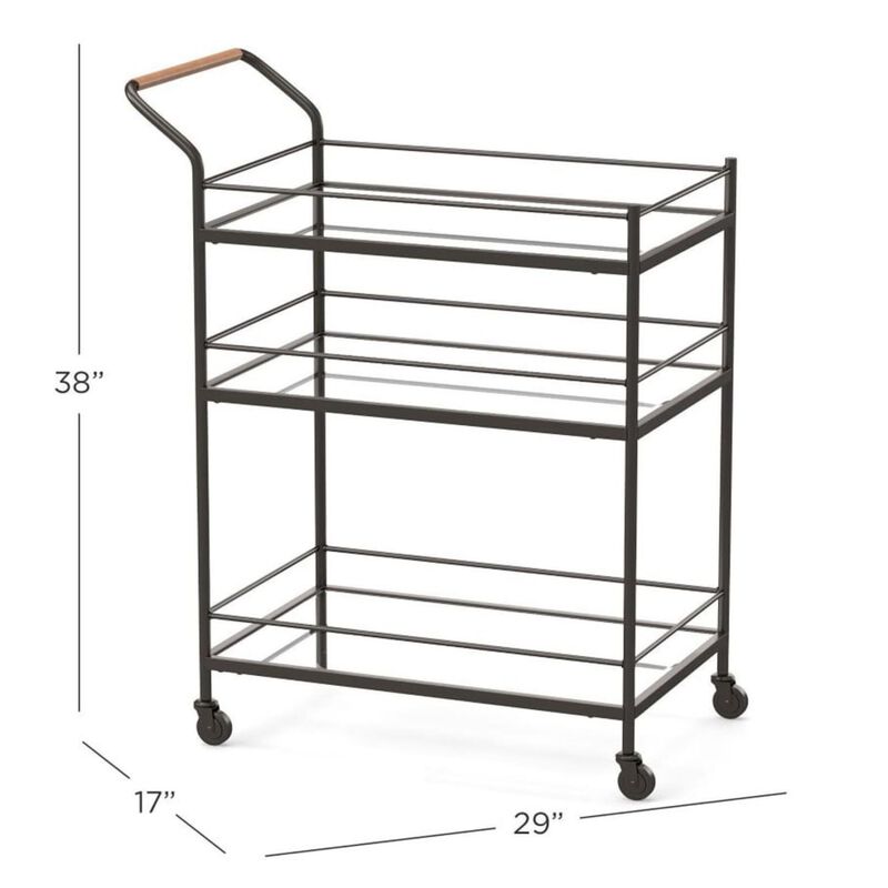 Pottery Barn Hugo Bar Cart Bronze image number 1