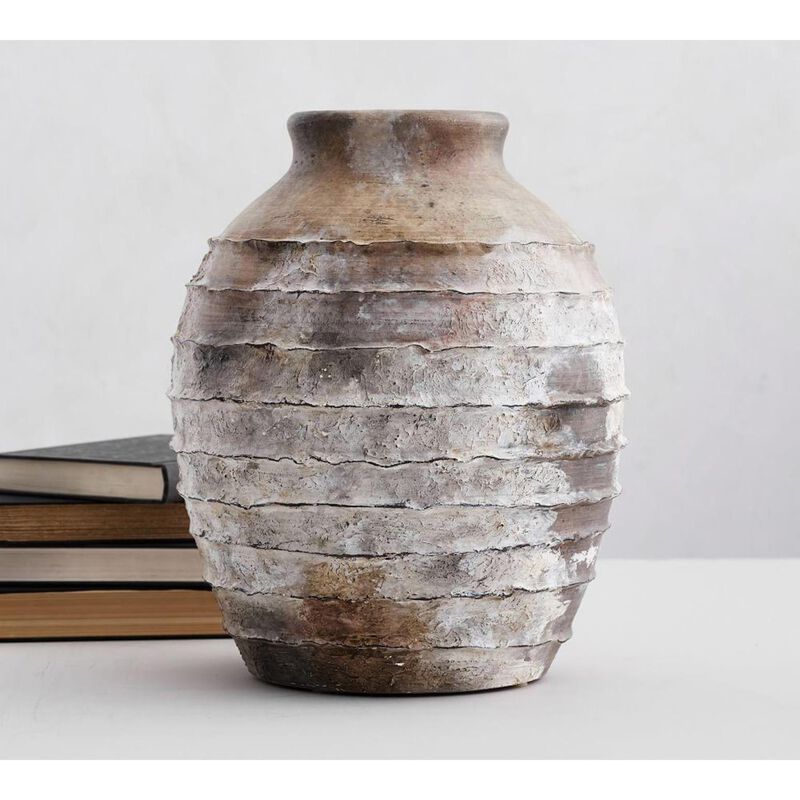 Pottery Barn Artisan Ribbed Vase image number 1