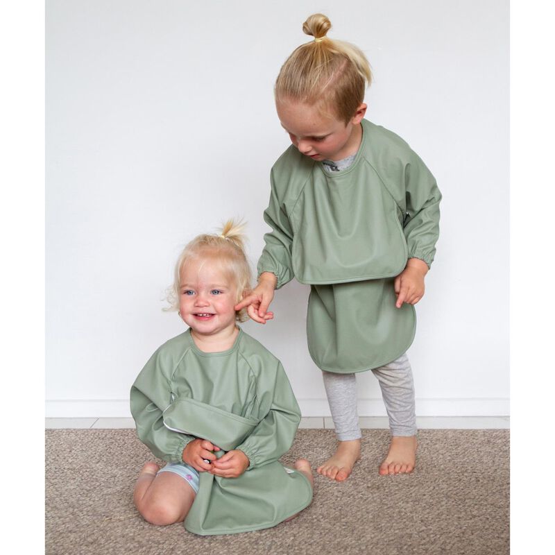 Zazi Sleeved Bib - Sage image number 2