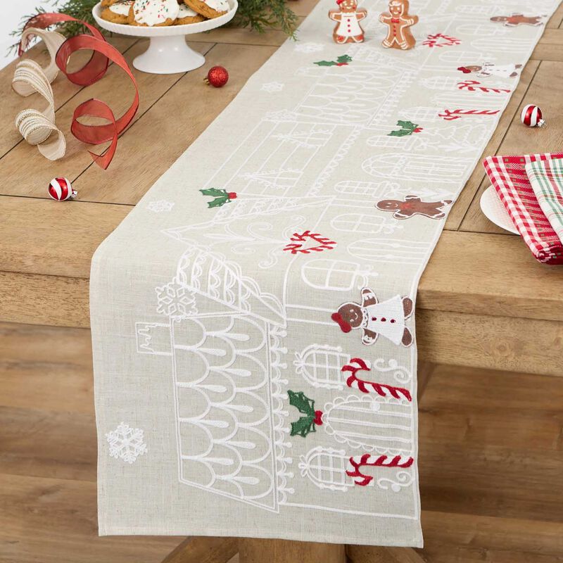 DII Gingerbread Town Table Runner image number 1