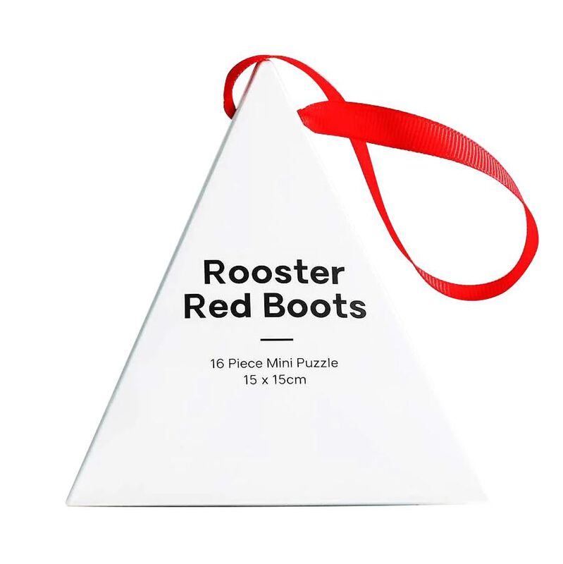 Father Rabbit Rooster Red Boots 16 Piece Puzzle Hanging Gift Box image number 2