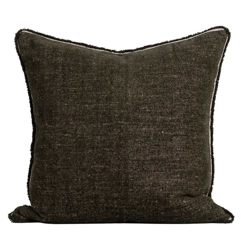 Baya Sutton Cushion With Feather Inner 55x55cm - Olive image number 0